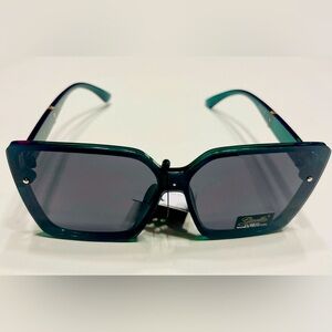 Giselle stylish oversized lens sunglasses (new emerald green)
